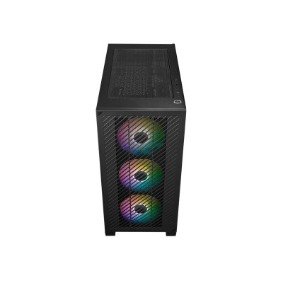 Cooler Master Elite 301 Case Mini Tower Senza Alimentatore PSU USB A+C 3,5/2,5 RGB GLASS MATX MITX Nero