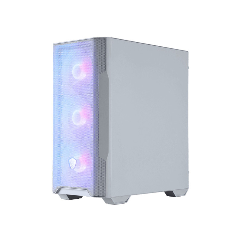MSI MAG Forge M100R Case Mid Tower Trasparente Senza Alimentatore PSU MATX/MINI-ITX, Bianco