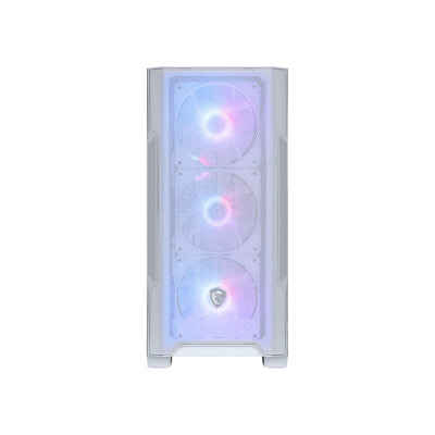 MSI MAG Forge M100R Case Mid Tower Trasparente Senza Alimentatore PSU MATX/MINI-ITX, Bianco