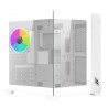 Noua Vision Mini ZH100 Case Mid Tower Micro ATX Senza Alimentatore PSU con Vetro Temperato Colore Bianco