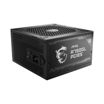 MSI MAG A750GL PCIE5 Computer Power Supply PSU 750 W 20+4 pin ATX ATX Black 80+ GD FULLY MODULAR GOLD 306-7ZP8B11-CE0