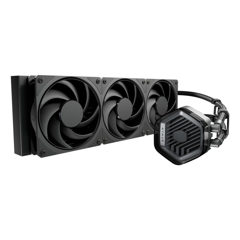 Cooler Master MasterLiquid ATMOS Stealth Series 12cm Liquid Processor Cooling Kit for LGA 1150-1851 AMD AM4-AM5 Processors