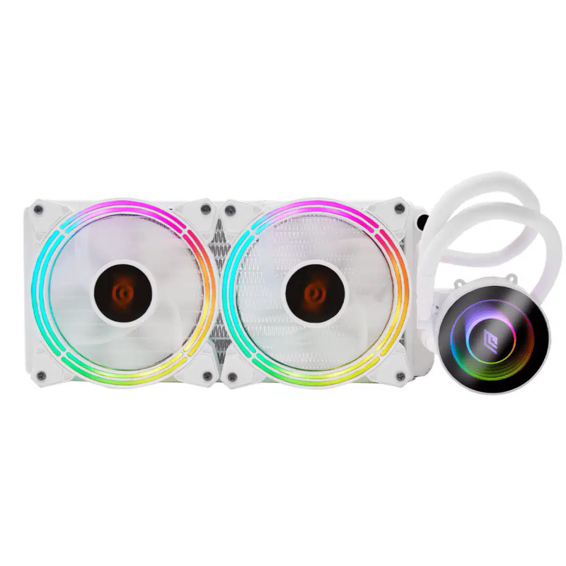 NOUA Siberus TR241WH T Rainbow Liquid Heatsink RGB 200W CPU Intel AMD Am4 2xFan 120mm PWM Argb SK1200/2066 AM2-FM2+