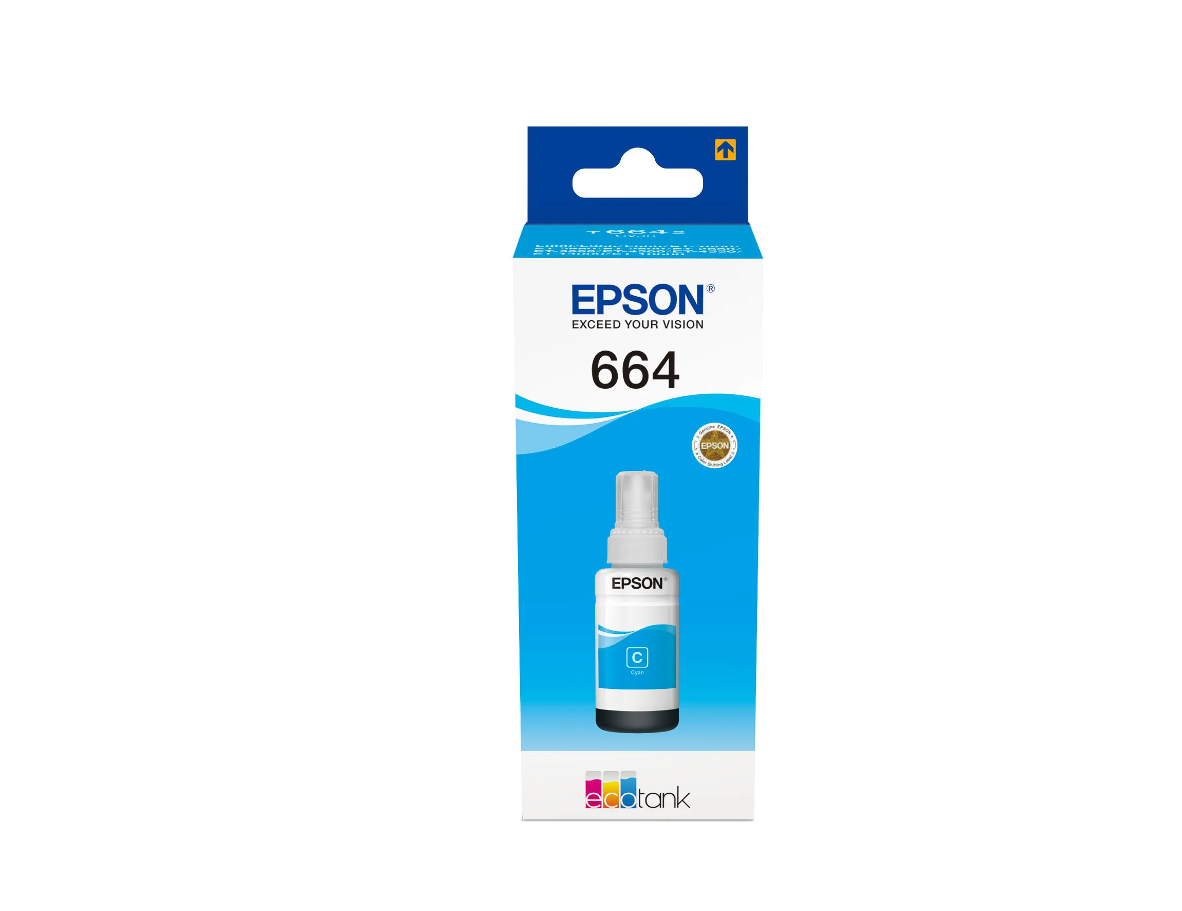 Epson 664 C13T664240 EcoTank 70ml Cyan Ink Bottle 70 ml 7,500 Pages