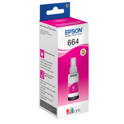Epson 664 C13T664340 EcoTank Magenta Ink Bottle 70 ml 7,500 Pages