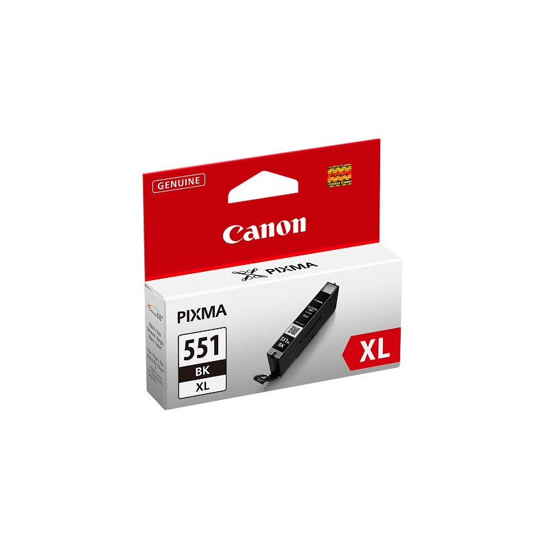Canon CLI-551BK XL w/sec Ink Cartridge 1 pc Original High Yield (XL) Black for Photo 11 ml