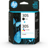 HP 305 Ink Cartridge Pack with Tri-Color/Black Original 120 Pages 100 Pages Color
