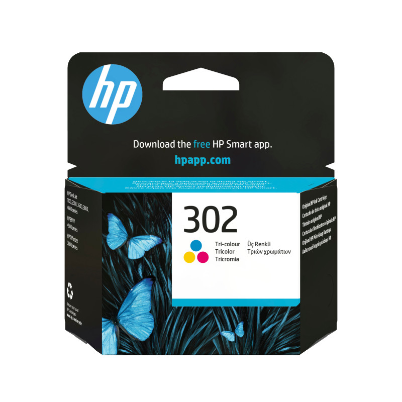 HP 302 Original Tri-Color CMY Ink Cartridge 4 ml 150 Pages