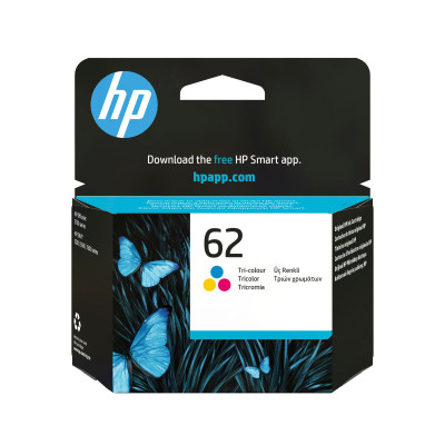 HP 62 Tri-Color CMY Original Ink Cartridge 165 Pages