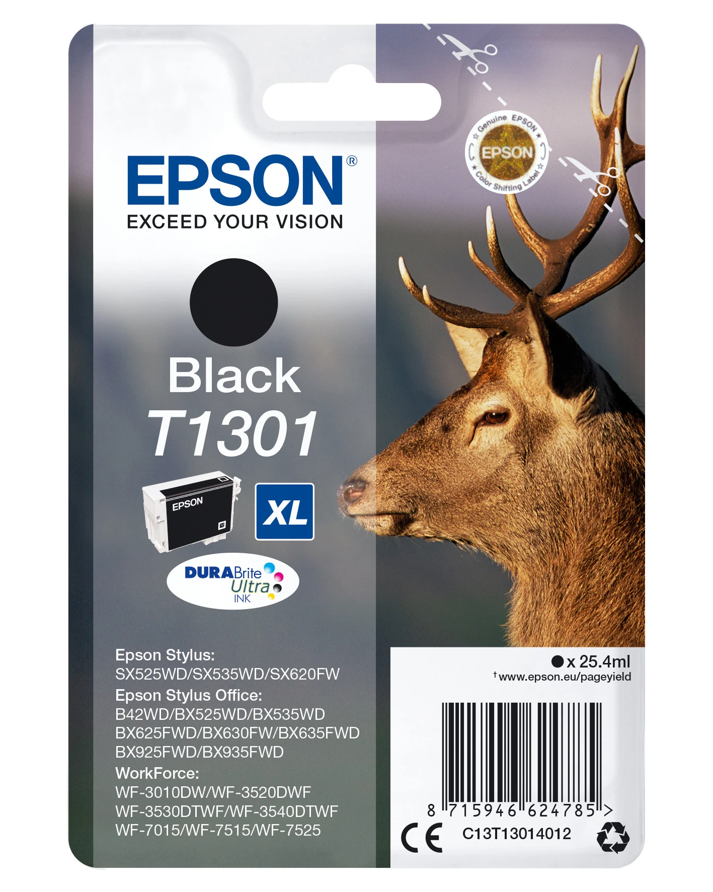 Epson T1301 Black Ink Cartridge 945 Pages