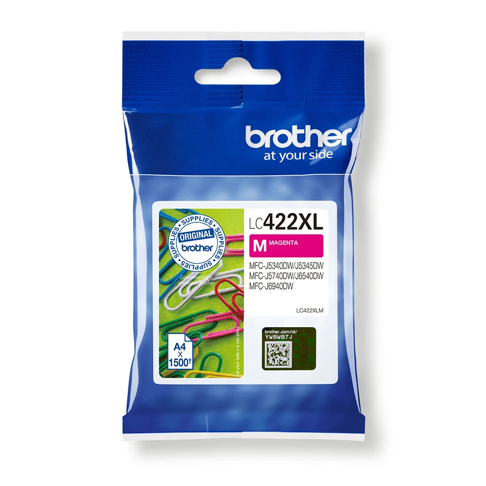 Brother LC422XLM Ink Cartridge 1 pc Original Magenta 1,500 Pages