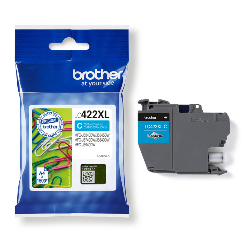 Brother LC422XLC Ink Cartridge 1 pc Original Cyan 1,500 Pages