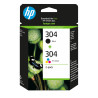 HP 304 2-Pack Original Black/Tri-Color CMYK Ink Cartridges 120 Pages