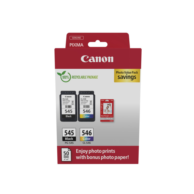 Canon PG545/CL546 CMYK Multipack 2pcs Original Cartridge 545+546 (black+color) 8 ml 180 Pages