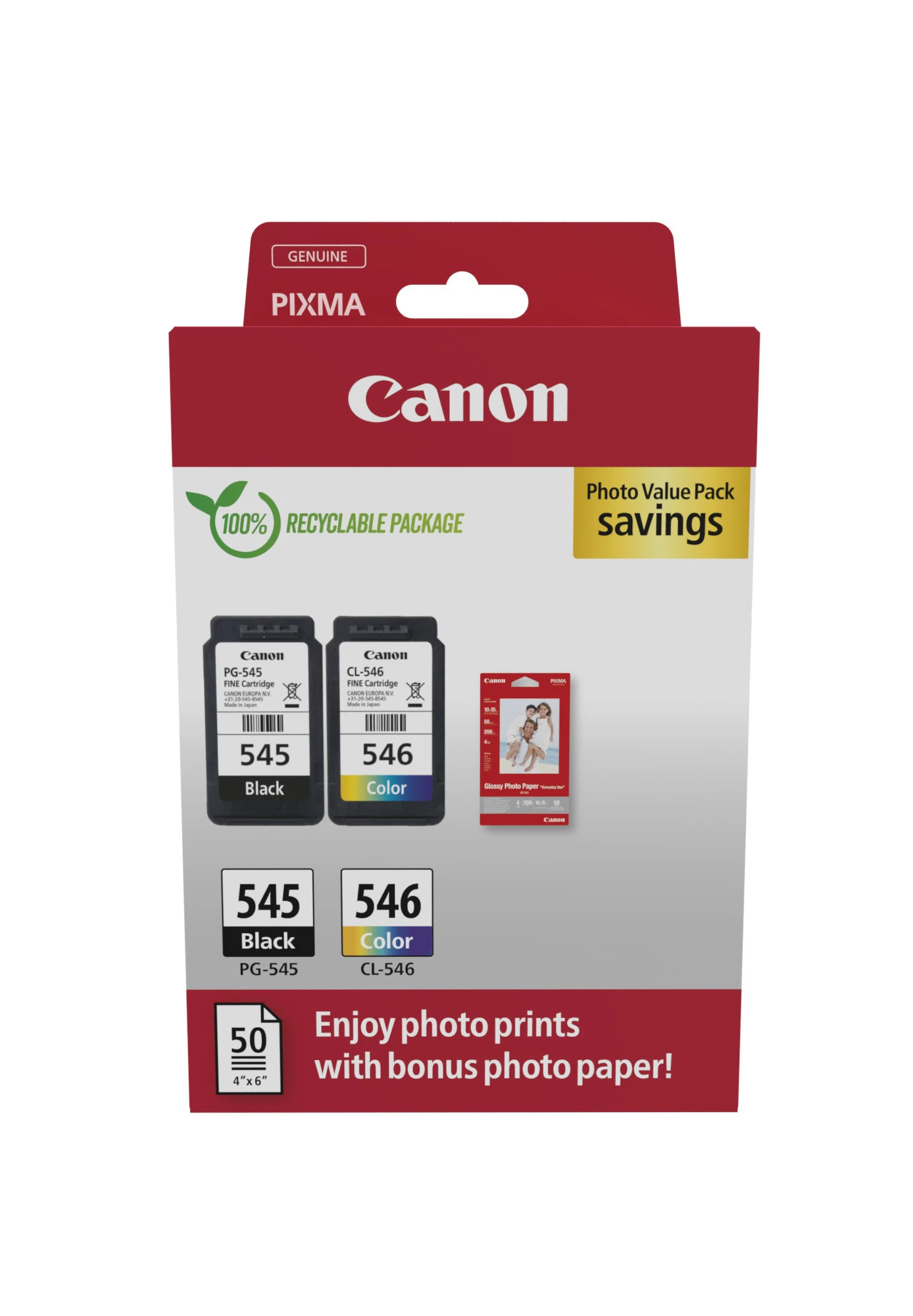 Canon PG545/CL546 CMYK Multipack 2pcs Original Cartridge 545+546 (black+color) 8 ml 180 Pages