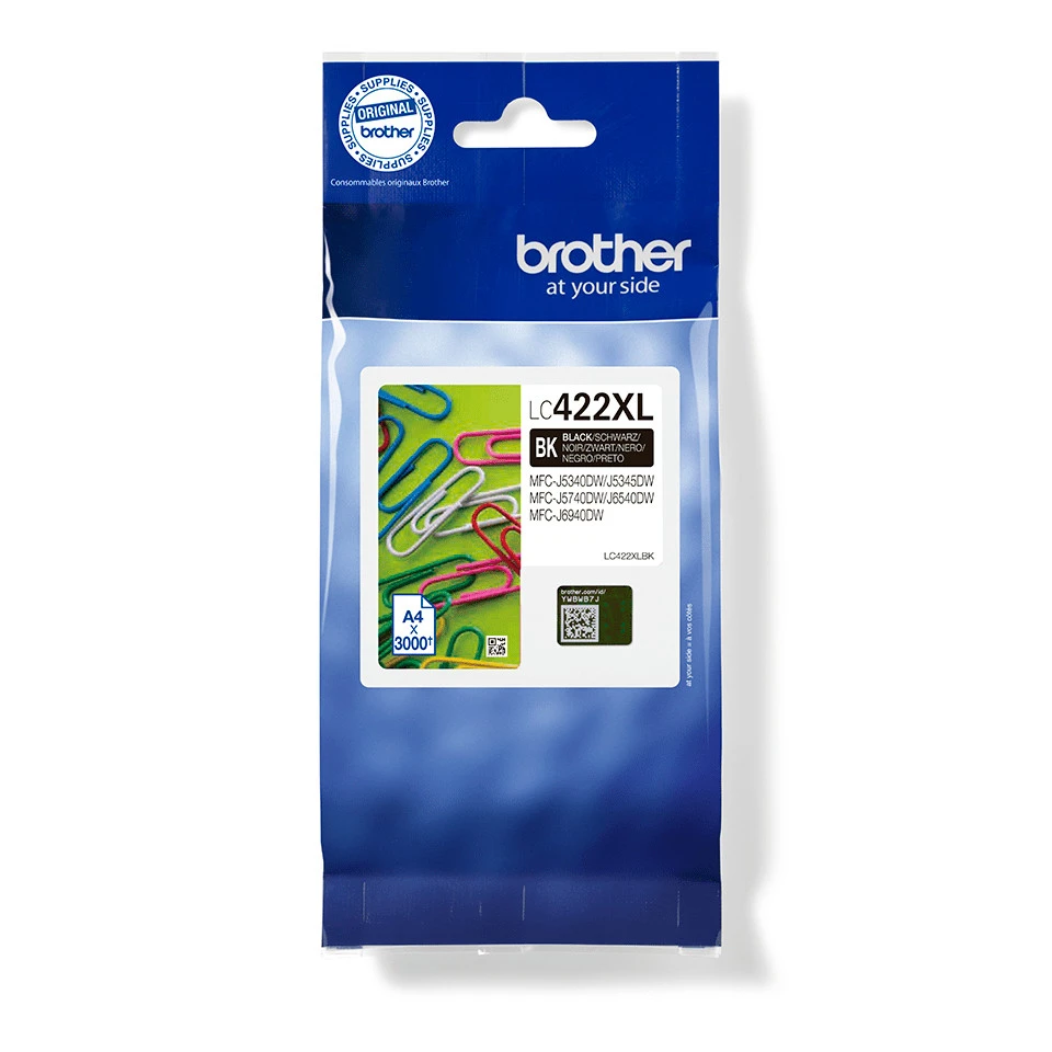 Brother LC422XLBK Ink Cartridge 1 pc Original Black 3,000 Pages