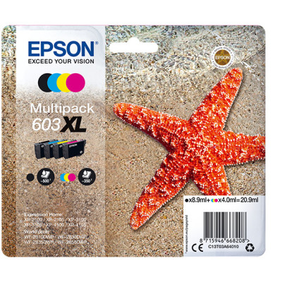 Epson 603XL Starfish C13T03A64010 Multipack 4 Colors XL 350-500 Pages