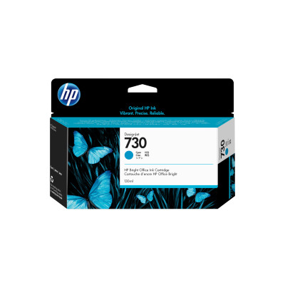 HP DesignJet 730 P2V62A 130ml Cyan Ink Cartridge
