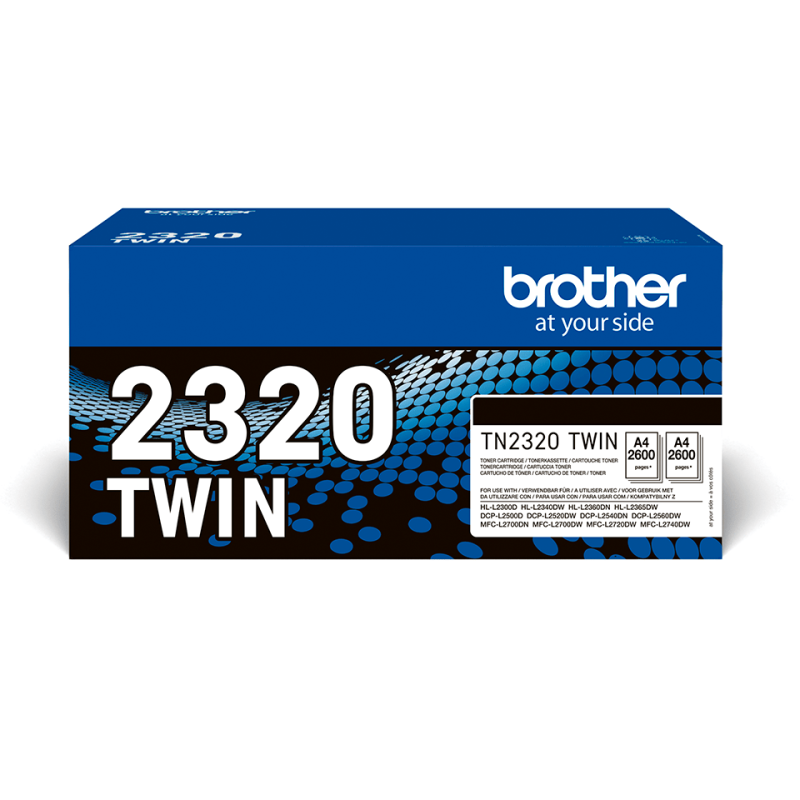 Brother TN-2320TWIN Toner Cartridge Multipack 2 pcs Original Black 2,600 Pages Each