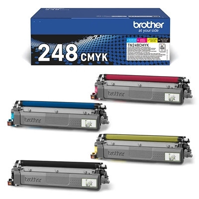 Brother TN-248VAL CMYK Multipack Black+Tricolor Original 4x 1,000 Pages