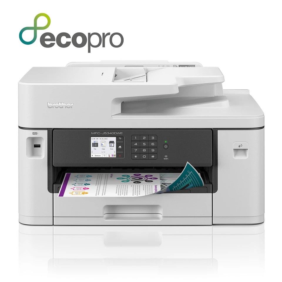 BROTHER MULTIFUNZIONE INK A3 COLORE, 28PPM, ADF DUPLEX, FRONTE/RETRO, CASSETTO STANDARD, USB/LAN/WIFI, 4 I - immagine prodotto
