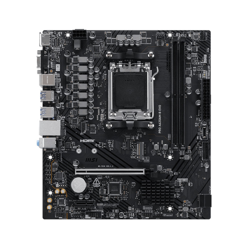 MSI PRO A620AM-B EVO Motherboard AMD A620A Socket AM5 Micro ATX DDR5