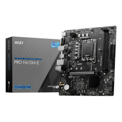 MSI PRO H610M-E Motherboard Intel H610 LGA 1700 Micro ATX DDR5