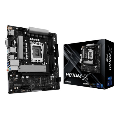 ASRock H810M-X Motherboard Intel H810 LGA 1851 Micro ATX DDR5