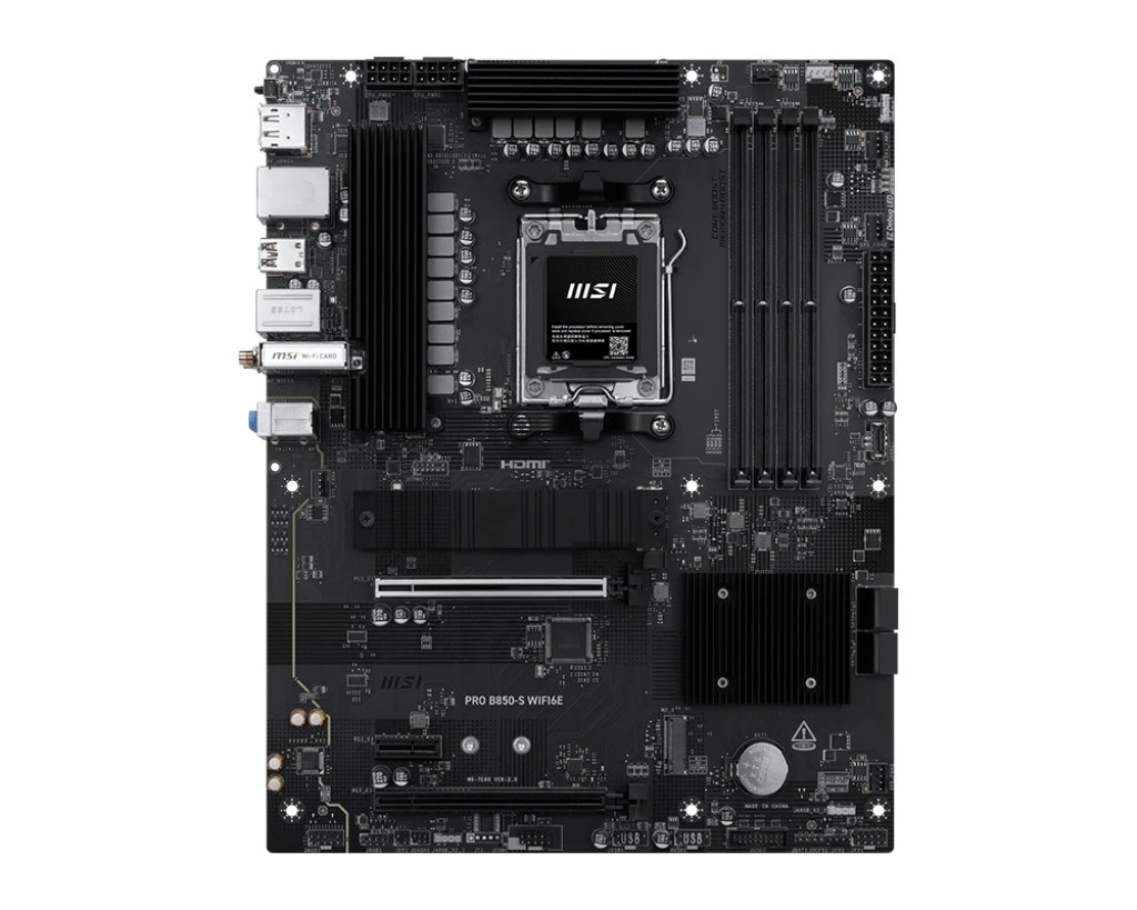 MSI MB PRO B850-S WIFI6E,AM5,4DDR5,2PCI-Ex16,1PCI-Ex1,2M.2,4SATA3,5USB 10G,6USB 5G,4USB2,HD AUDI - immagine prodotto