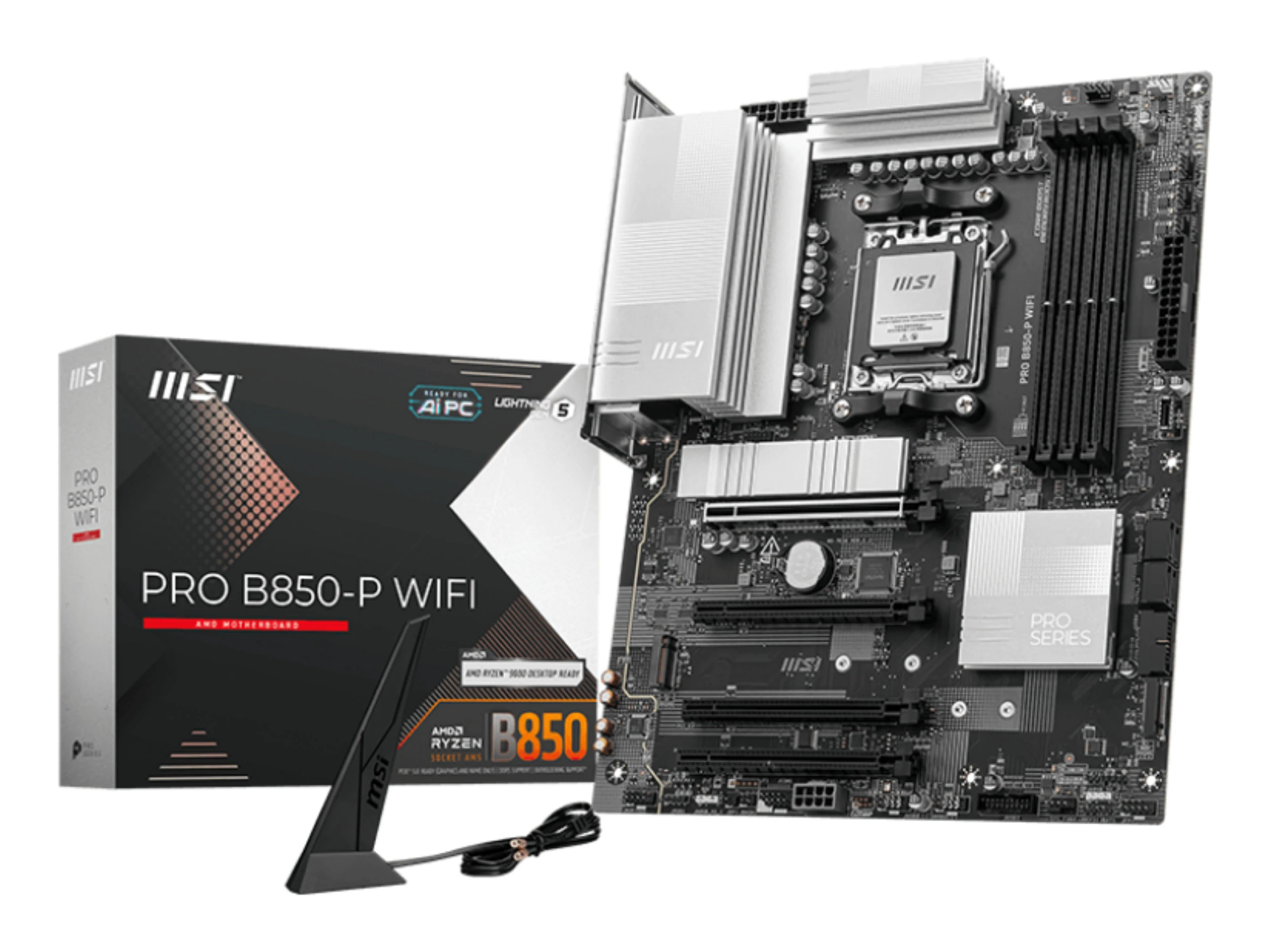 MSI MB AMD PRO B850-P WIFI, ATX, AM5, DDR5, 1PCI-Ex16, 1PCI-Ex4, 2PCI-Ex1, 4SATA3 - immagine prodotto