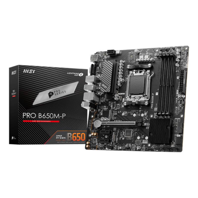 MSI PRO B650M-P Motherboard AMD B650 Socket AM5 Micro ATX DDR5
