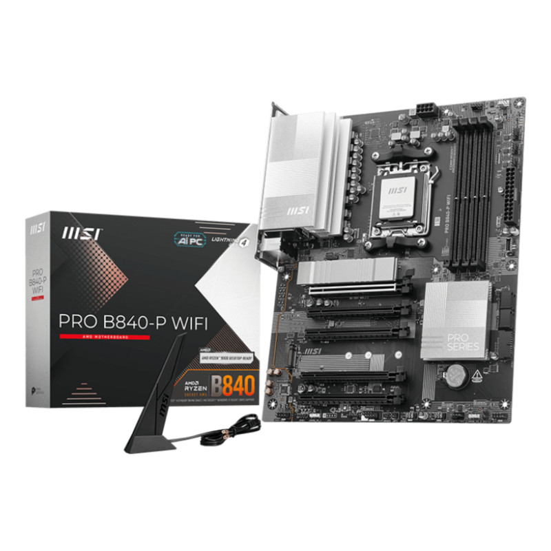 MSI PRO B840-P WIFI Motherboard AMD B840 Socket AM5 ATX DDR5