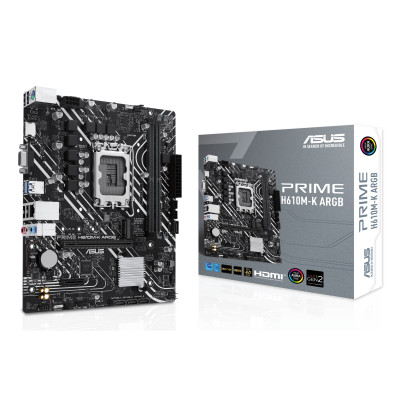 ASUS PRIME H610M-K ARGB Motherboard Intel H610 LGA 1700 Micro ATX DDR5