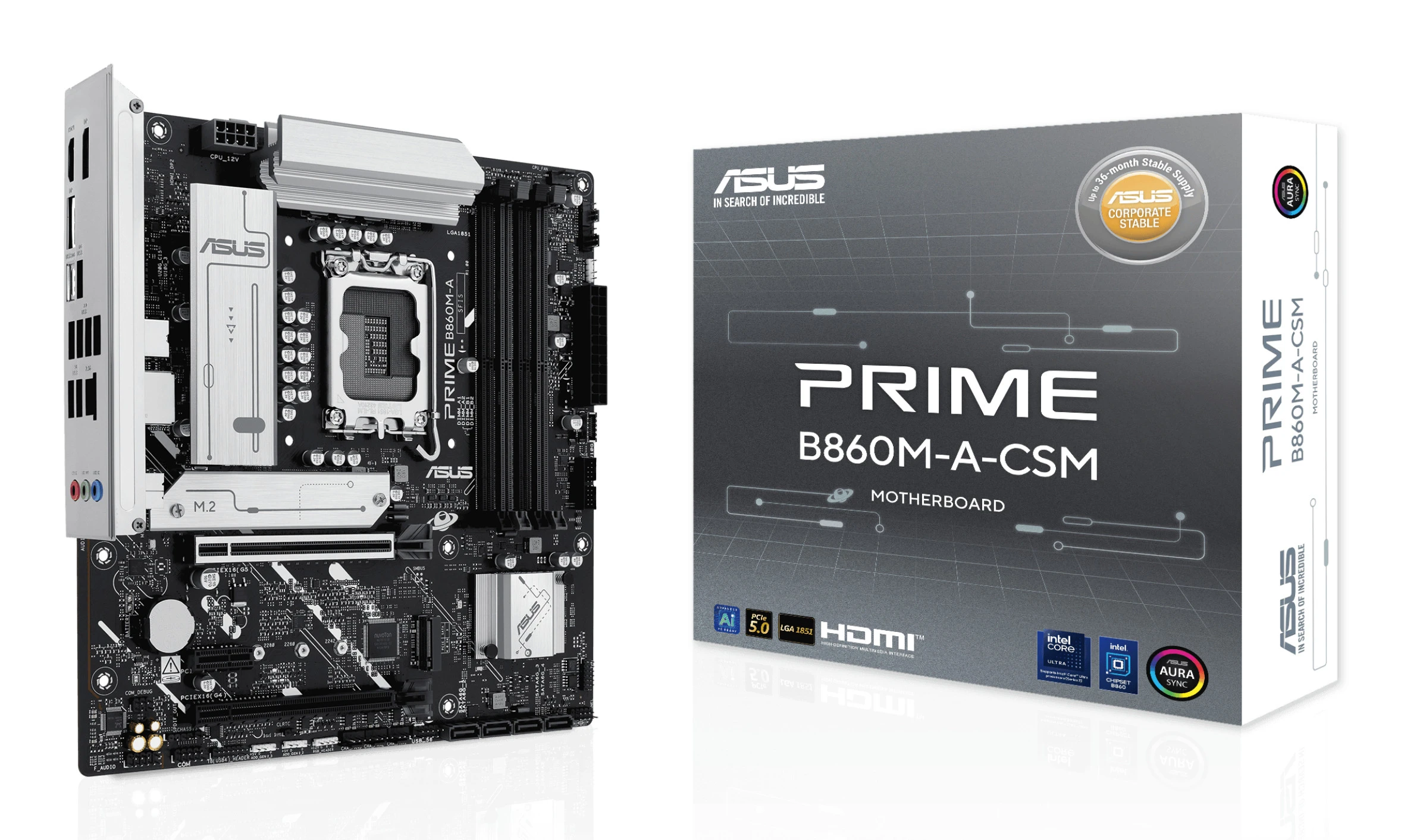 ASUS PRIME B860M-A-CSM Motherboard Intel B860 LGA 1851 Micro ATX DDR5