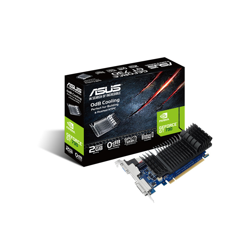 ASUS GT730-SL-2GD5-BRK NVIDIA GeForce GT 730 2 GB GDDR5 64 bit 75W DVI-D HDMI