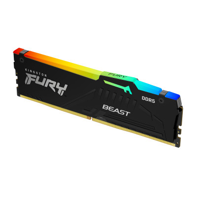 Kingston FURY Beast RGB 32GB DDR5-6000 CL30 DIMM XMP RAM Memory Black KF560C30BBA-32