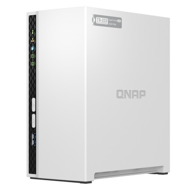 QNAP TS-233 2-Bay NAS ARM Cortex-A55 2.0GHz 2GB 1GbE USB 3.2 Diskless