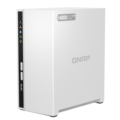 QNAP TS-233 2-Bay NAS ARM Cortex-A55 2.0GHz 2GB 1GbE USB 3.2 Diskless