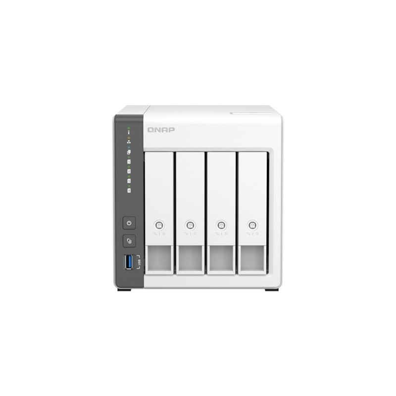 QNAP TS-433 4-Bay NAS ARM Cortex-A55 2.0GHz 4GB 2.5GbE + 1GbE USB Diskless