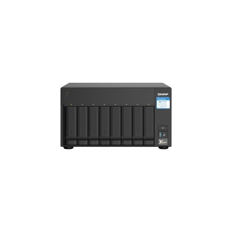 QNAP TS-832PX 8-Bay NAS Alpine AL324 4GB 2x10GbE SFP+ 2x2.5GbE USB Diskless