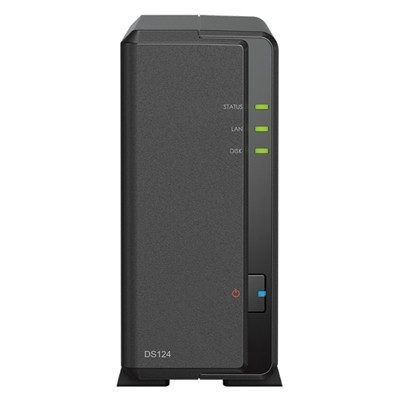 Synology DiskStation DS124 1-Bay NAS Realtek RTD1619B 1GB 1GbE USB Diskless