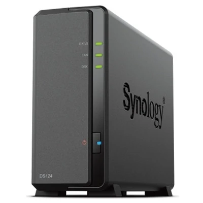 NAS SYNOLOGY DS124 1HD/SSD 3,52,5 1GBDDR4/1P1GBE 2PUSB3.2/ - immagine prodotto