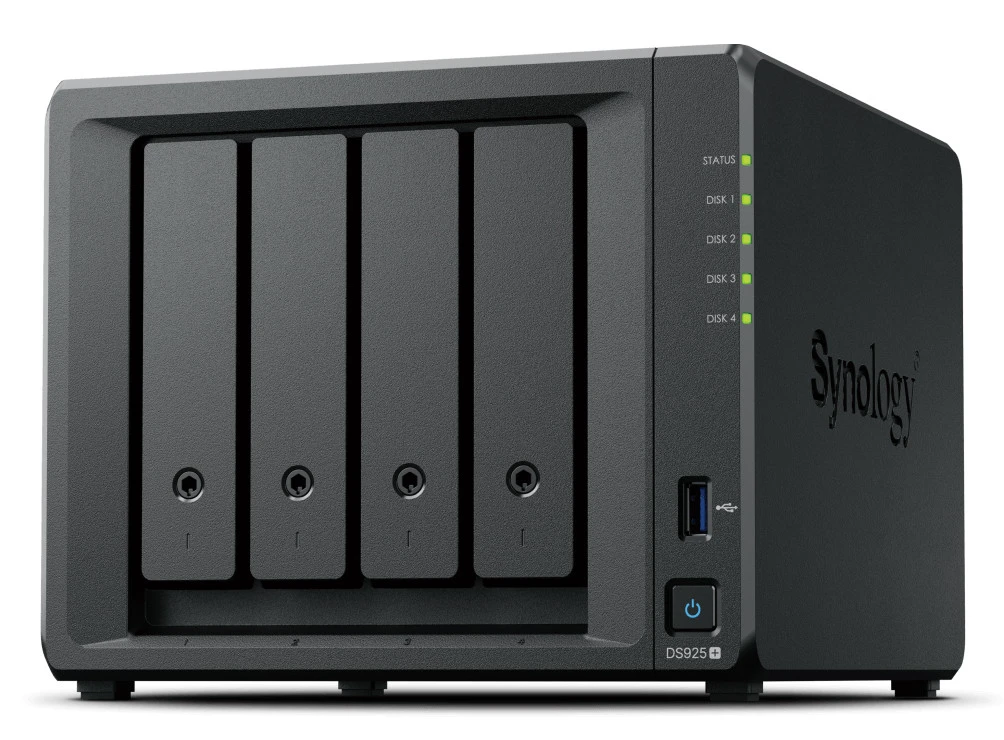 NAS SYNOLOGY DS925+ 4SSD 3,5/2,52 P GIGA/2P USB/1P ESATA NO SSD - immagine prodotto