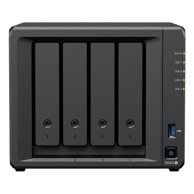 Synology DiskStation DS925+ 4-Bay NAS AMD Ryzen V1500B 4GB Dual 2.5GbE M.2 USB Diskless