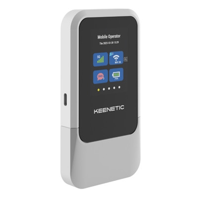 Keenetic Roamer 5G 5G Mobile Hotspot with Wi-Fi 6 AX900 Dual Band with Nano SIM and USB-C