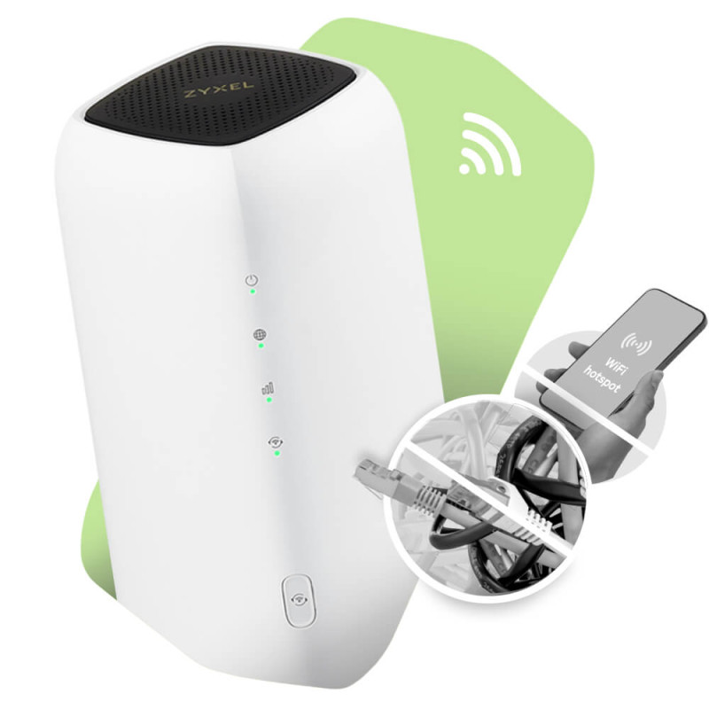 Zyxel Nebula FWA505 Router Indoor 5G Wi-Fi 6 AX1800 Dual Band con Micro SIM