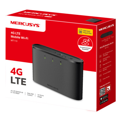 Mercusys MT110 Hotspot mobile 4G LTE Wi-Fi 6 AX300 2.4 GHz con Nano SIM e USB-C