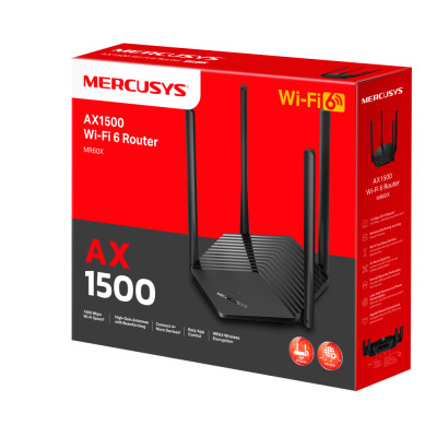 Mercusys MR60X Router Wi-Fi 6 AX1500 Dual Band Gigabit