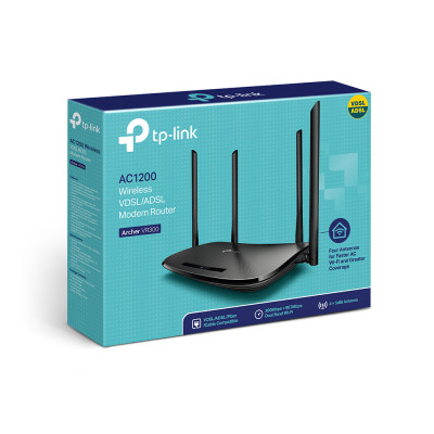 TP-Link Archer VR300 Modem Router VDSL/ADSL Wi-Fi AC1200 Dual Band Fast Ethernet