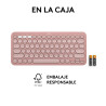 Tastiera Wireless Logitech K380s Rosa Qwerty in Spagnolo